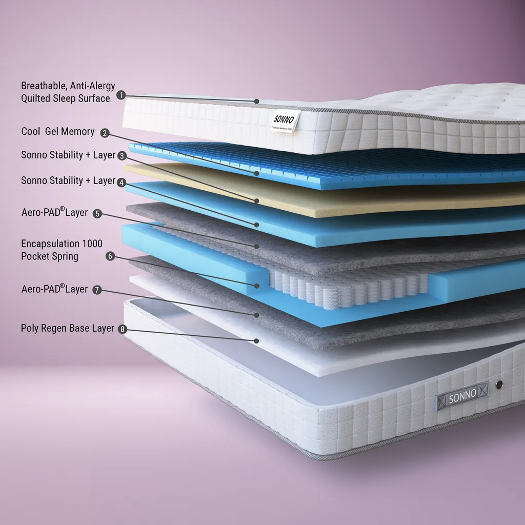 Sonno Cool Gel Memory 1000 Mattress