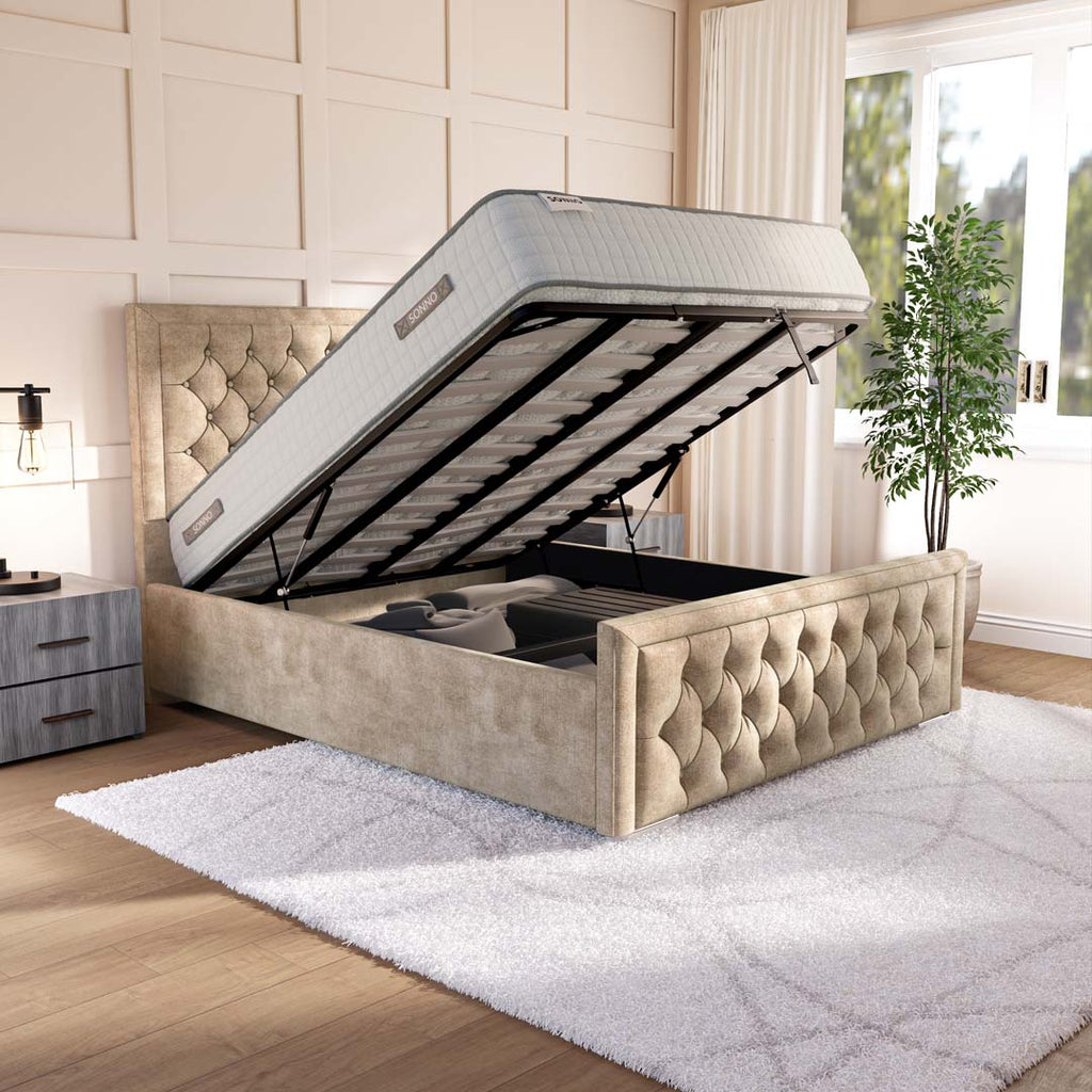 Valencia Upholstered Ottoman Bed