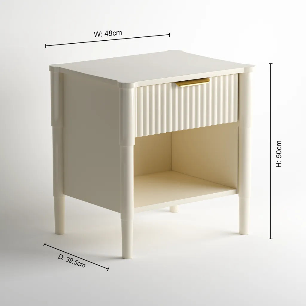 Ascot Bedside Table - Taupe